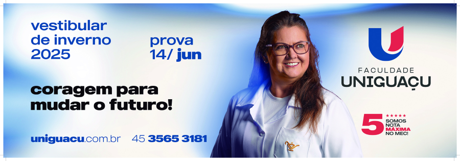 Inscrições abertas do Vestibular de Inverno 2025 da Faculdade  UNIGUAÇU