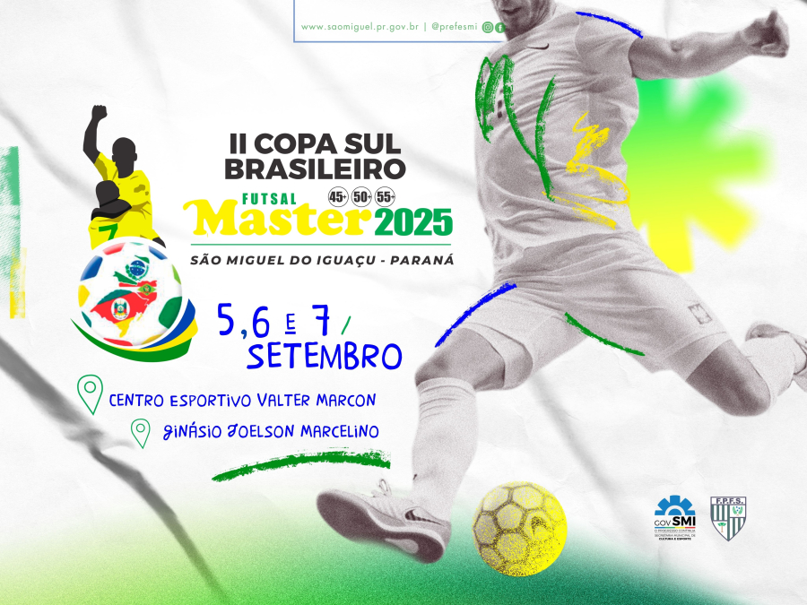 São Miguel do Iguaçu vai sediar a II Copa Sul-Brasileiro de Futsal Master neste fim de semana