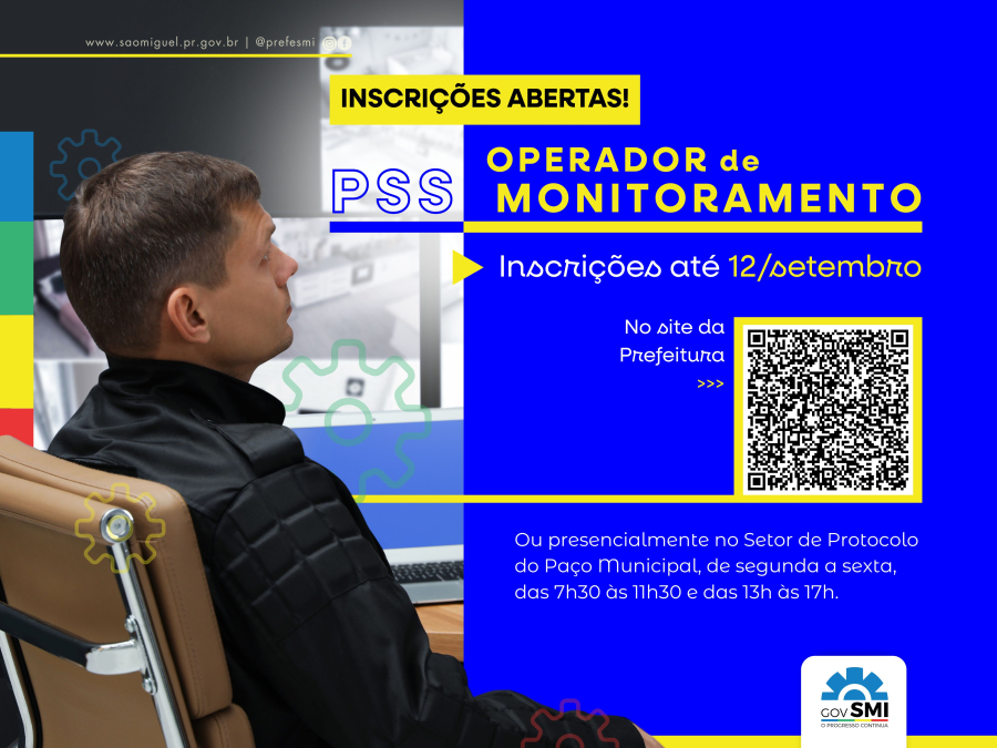 Governo Municipal abre PSS para cargos de operador de monitoramento
