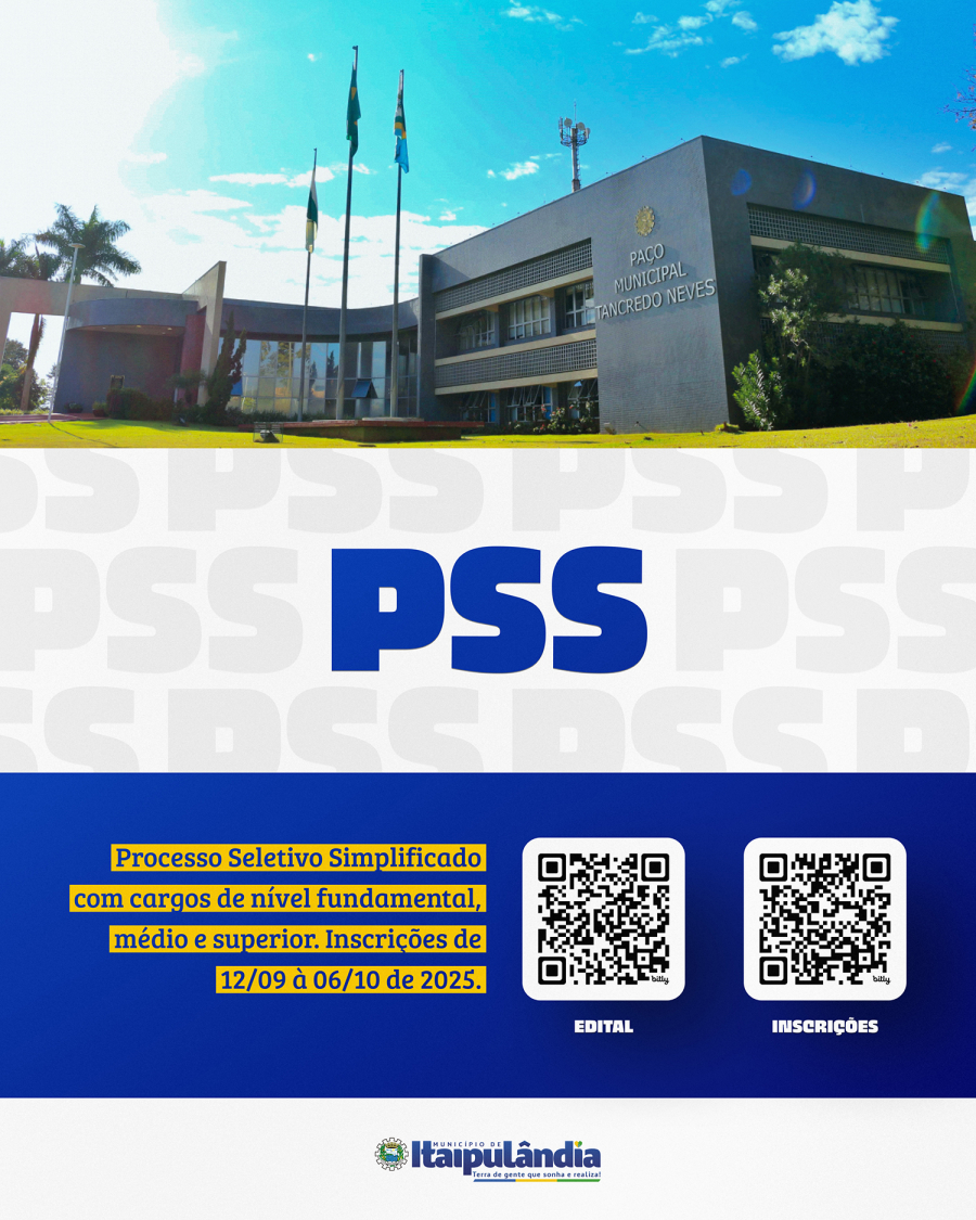 Administração Municipal anuncia PSS com diversas oportunidades