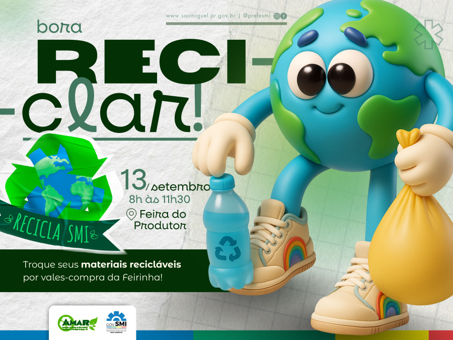 Campanha Recicla SMI de setembro será realizada neste sábado (13) 